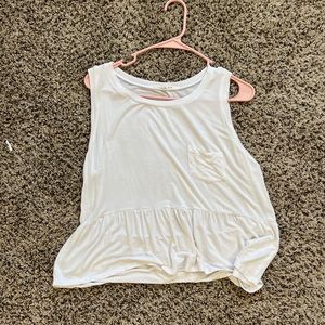 Copper Key white tank top, size large